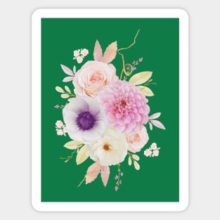 Roses dahlia flower hand drawn Sticker